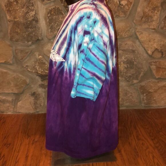 Vintage 89s-90s Bugle Boy tie dye T-shirt. Size XL - Picture 2 of 8